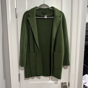 J.Crew Sweater Blazer – Women’s Large – Green Merino Wool Blend